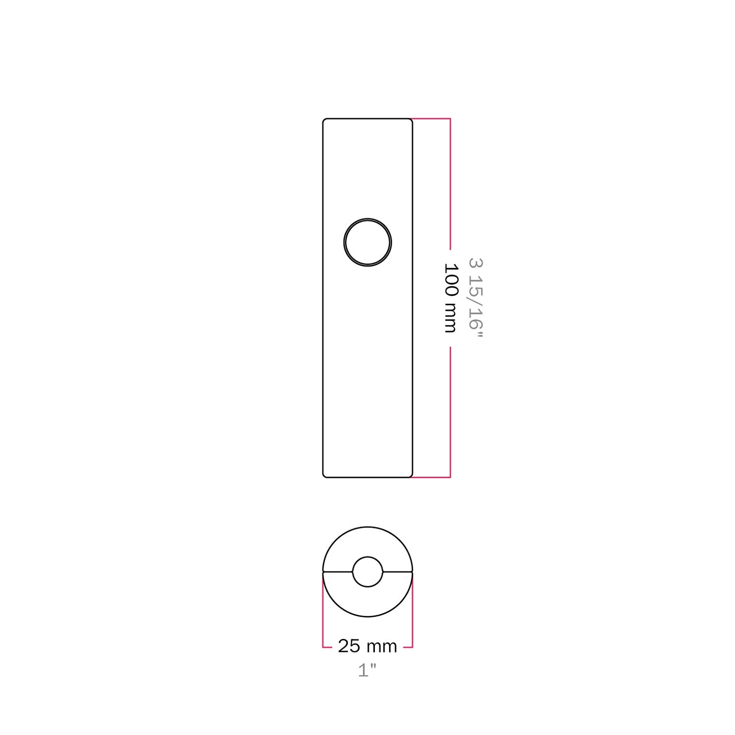 Dimmer universale a pulsante per lampadine incandescenza e led dimmerabili - Trasparente