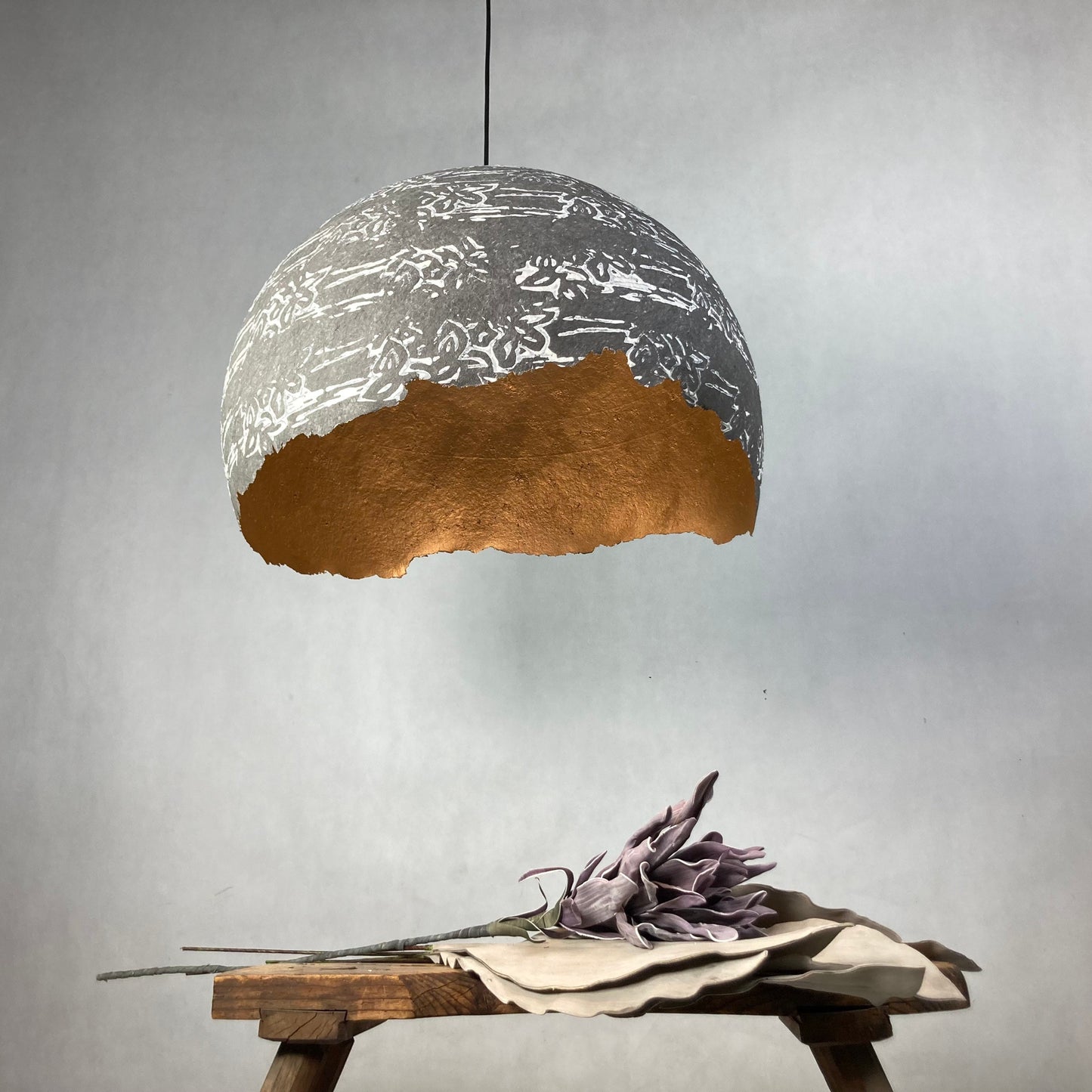SKRUPKA artlight "gray with flowers"