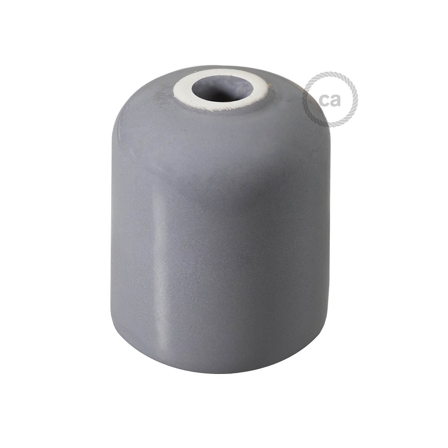 Handmade Ceramic E26 light bulb socket kit - Grey