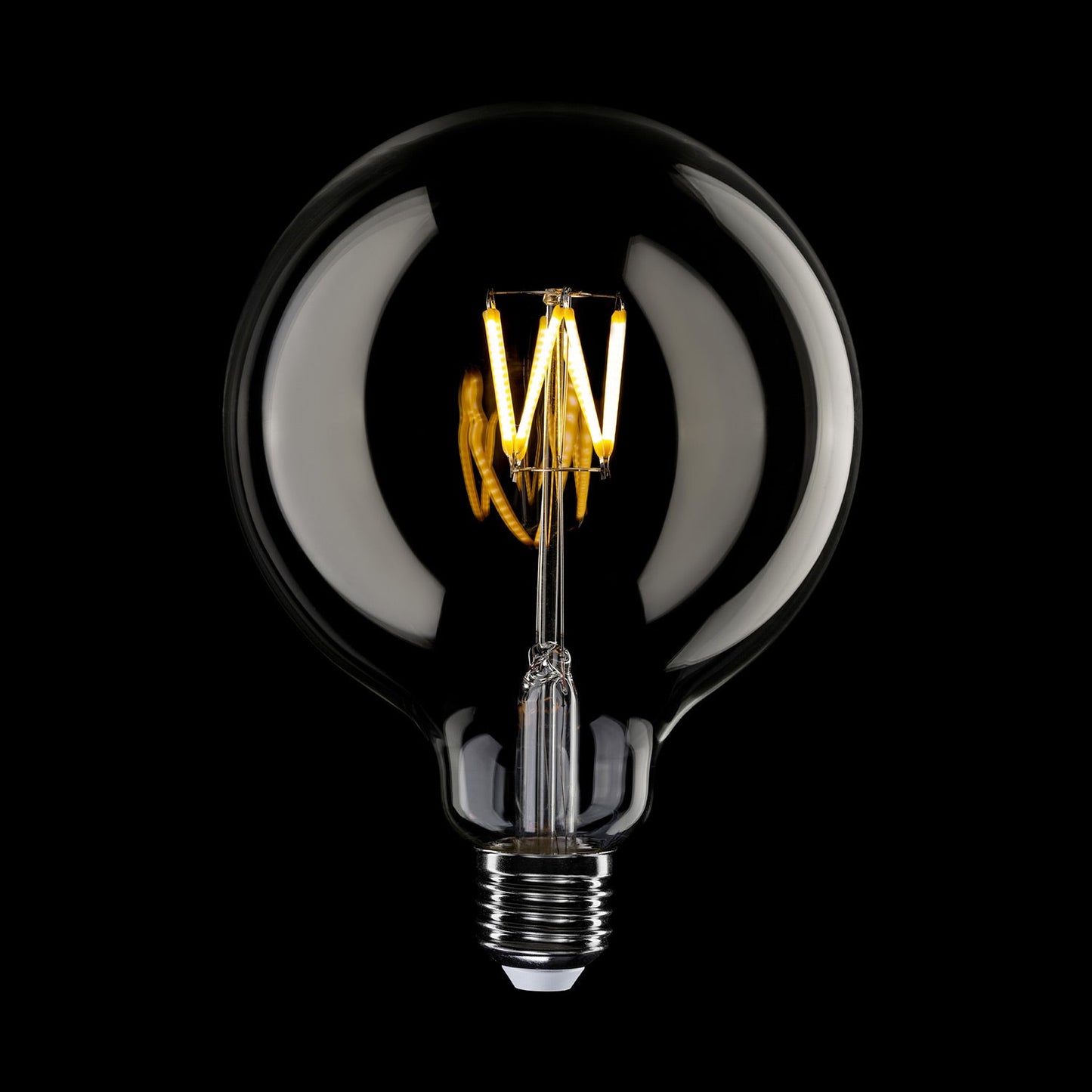 Lampadina LED trasparente B04 Linea 5V Filamento corto Globo G125 1,3W E27 Dimmerabile 2500K