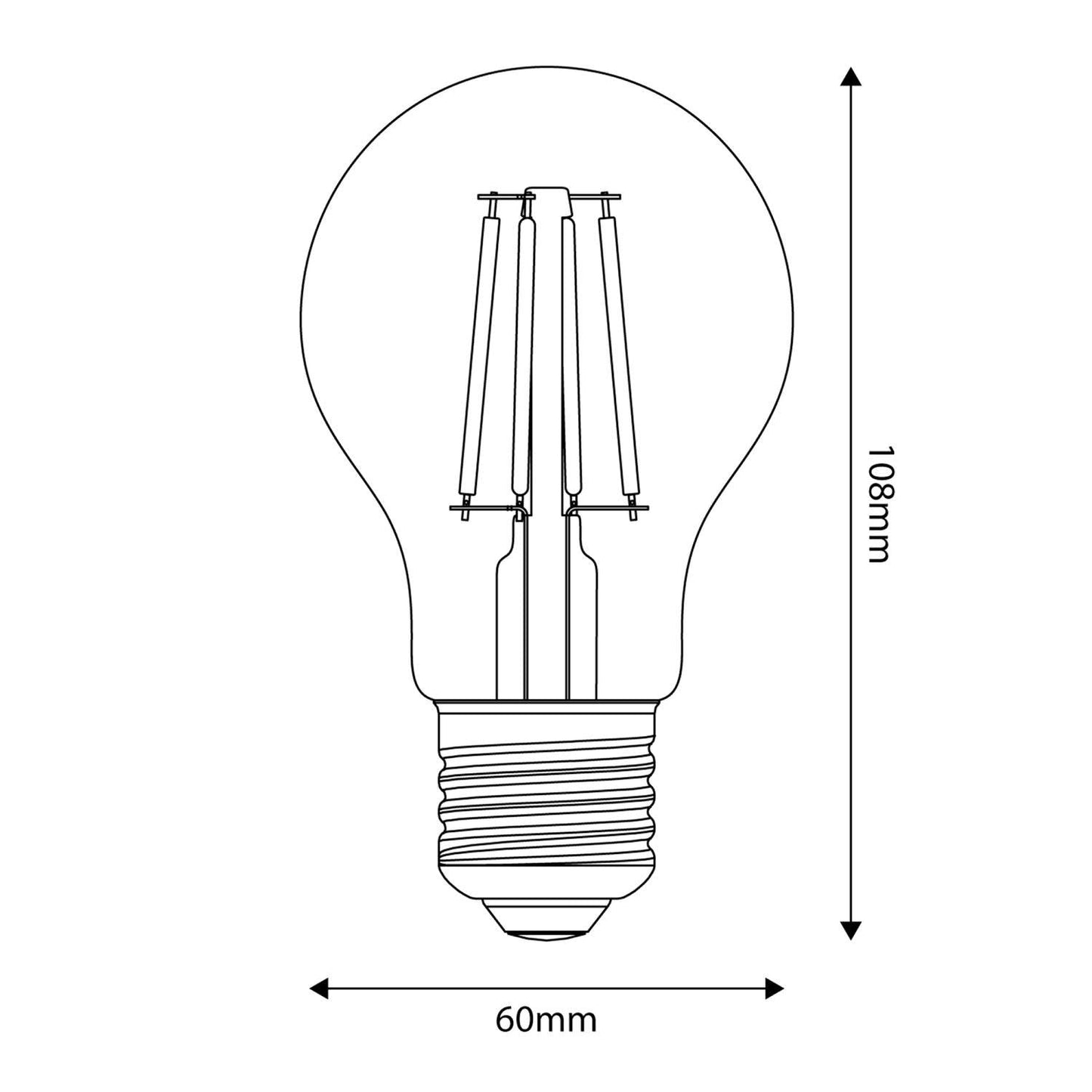 Lampadina LED Milky Goccia A60 11W 1521Lm E27 2700K Dimmerabile - M09