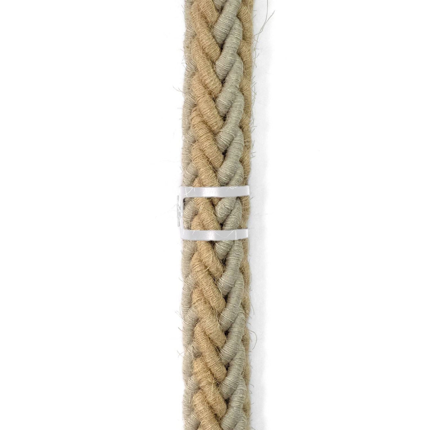 Clip fascetta passacavo in metallo per cordone 24 mm diametro - Bianco