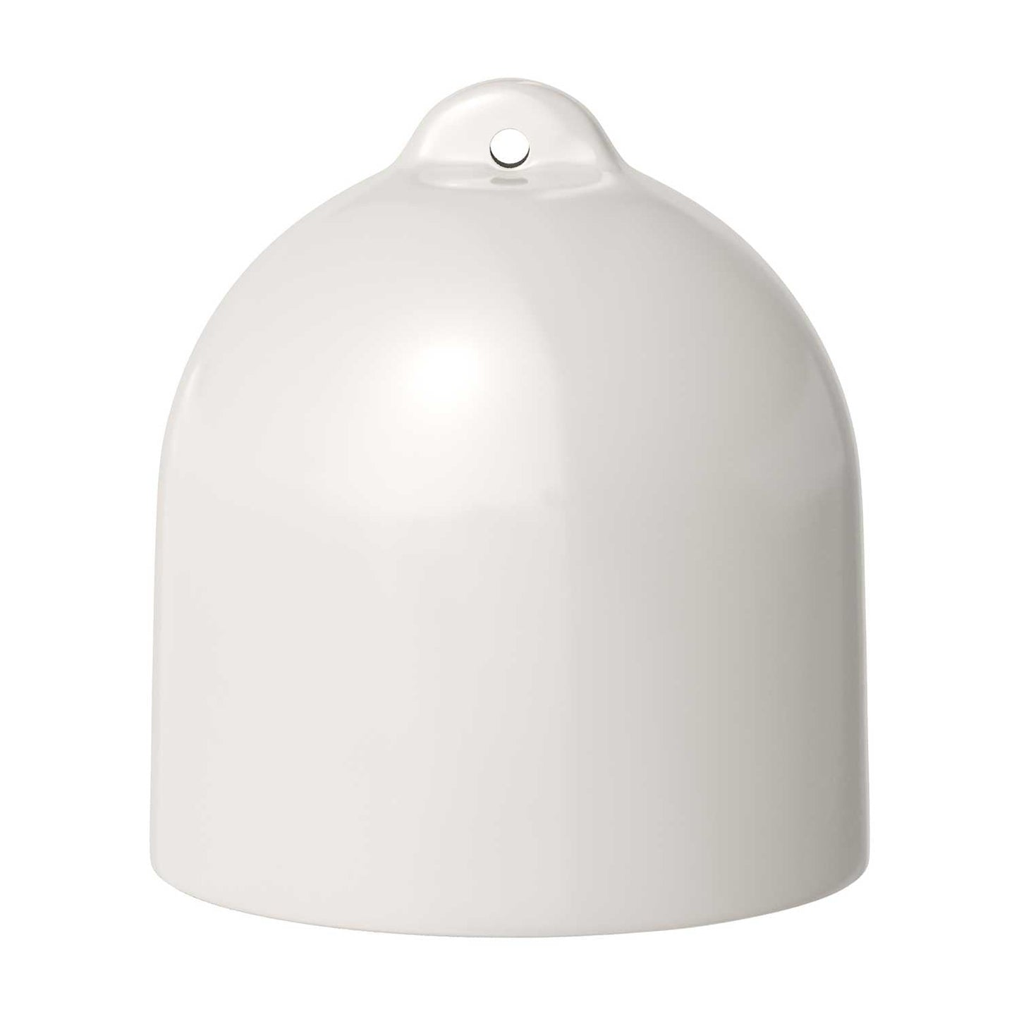 Campana, paralume M in ceramica per sospensione - Made in Italy - Bianco lucido