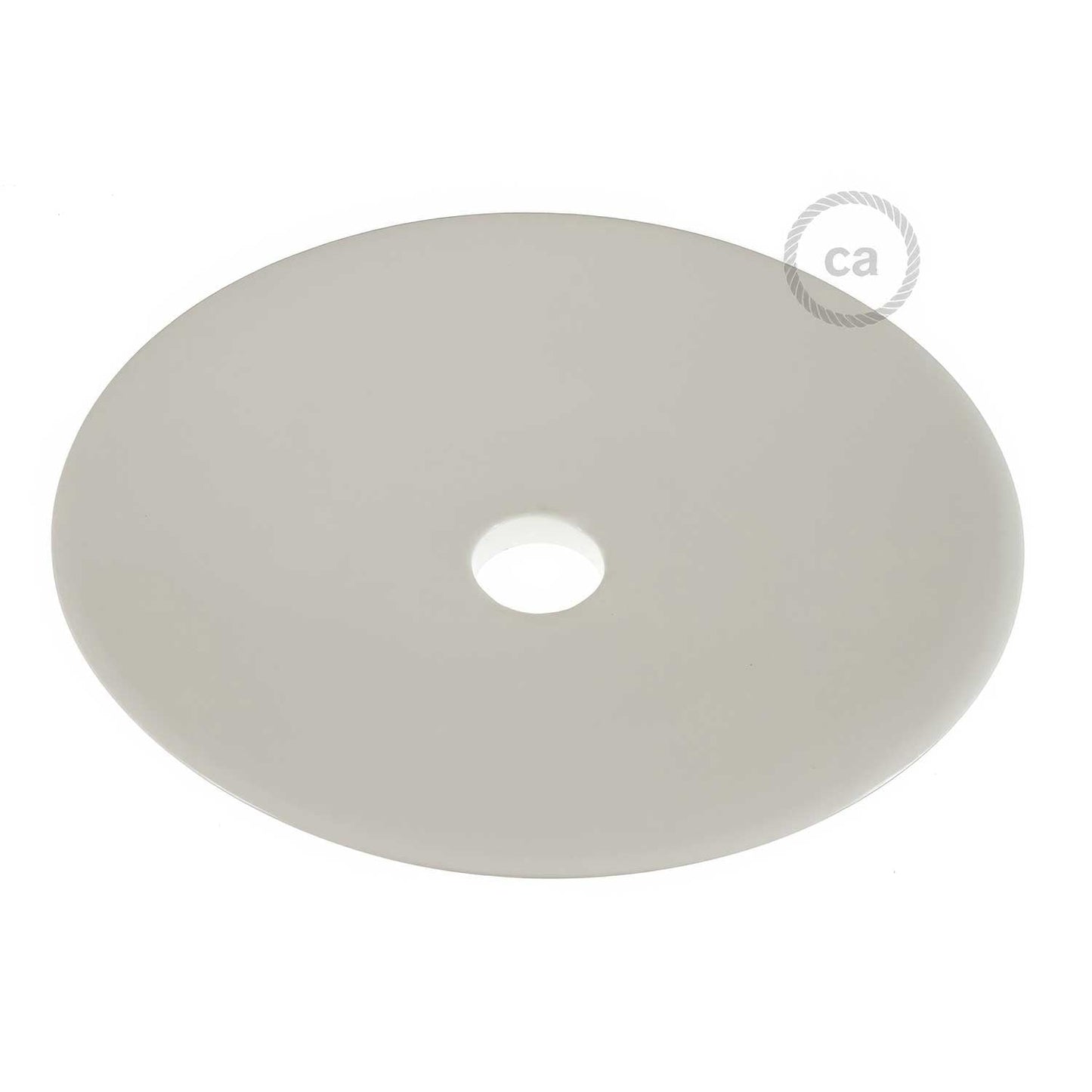 Paralume Piatto in ceramica per sospensione - Made in Italy - Bianco lucido
