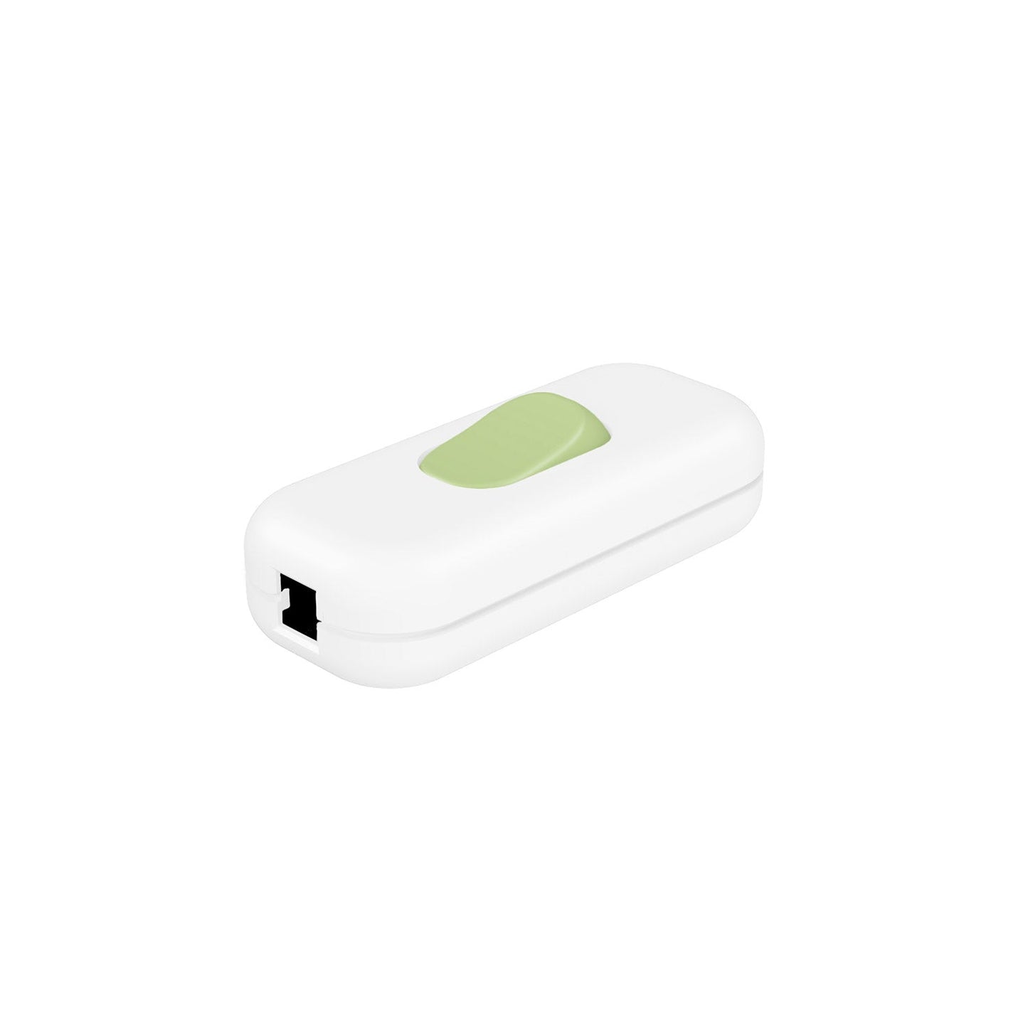 Interruttore Unipolare rompifilo Creative Switch Bianco e pulsante Verde prato