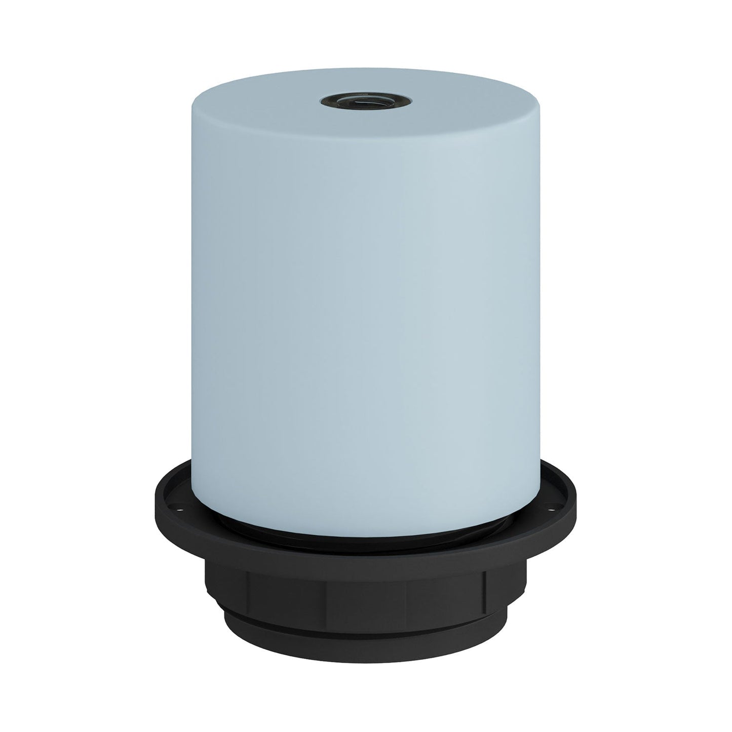 E26 semi-threaded metal socket kit with concealed cable clamp - Soft blue