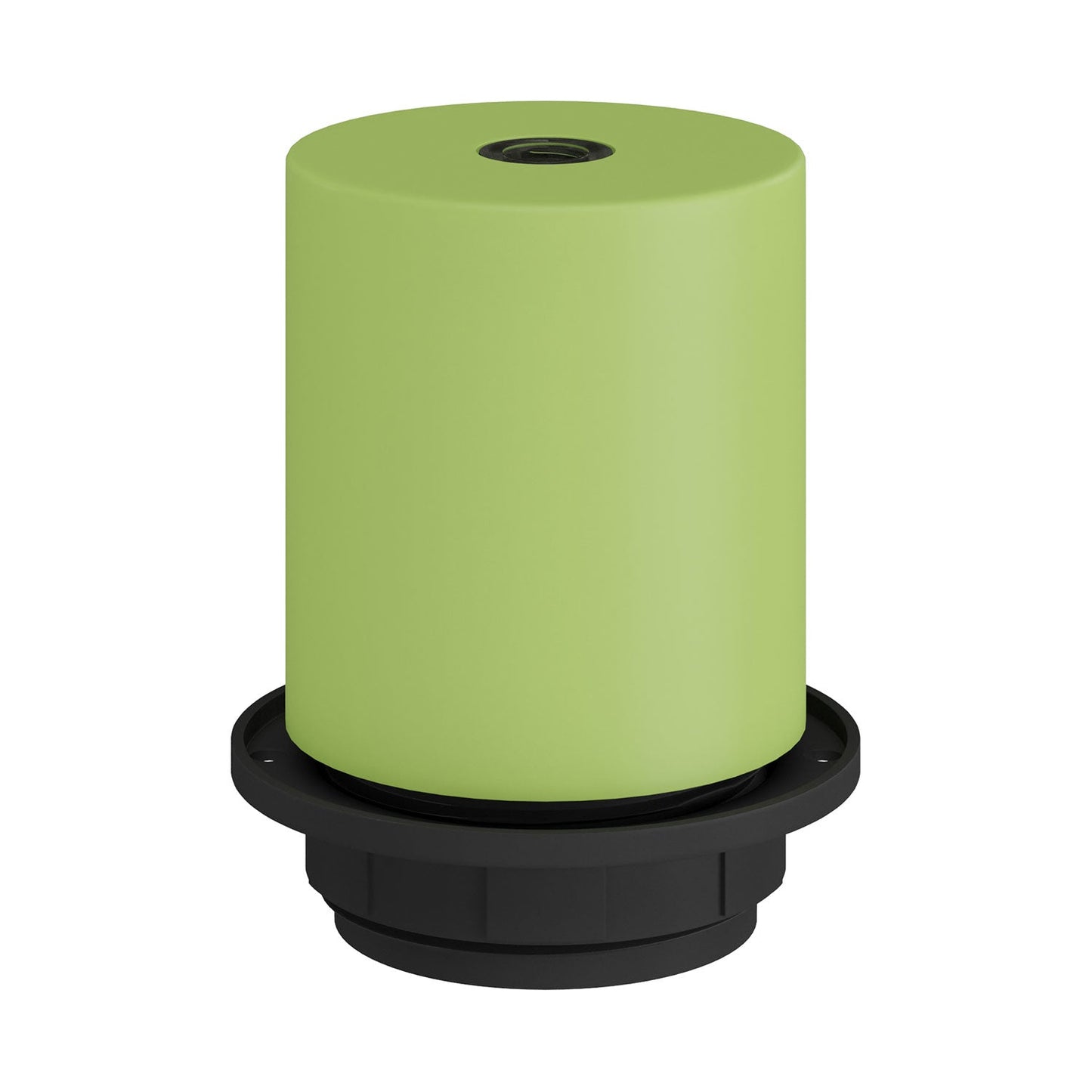 E26 semi-threaded metal socket kit with concealed cable clamp - Soft green