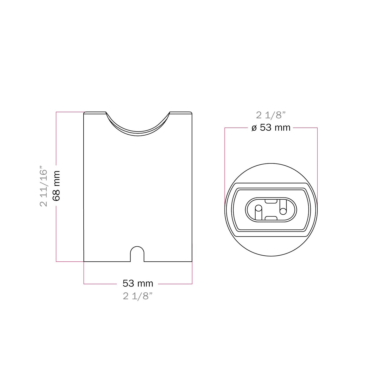 Portalampada S14d Spostaluce in metallo da parete o soffitto - Rame satinato