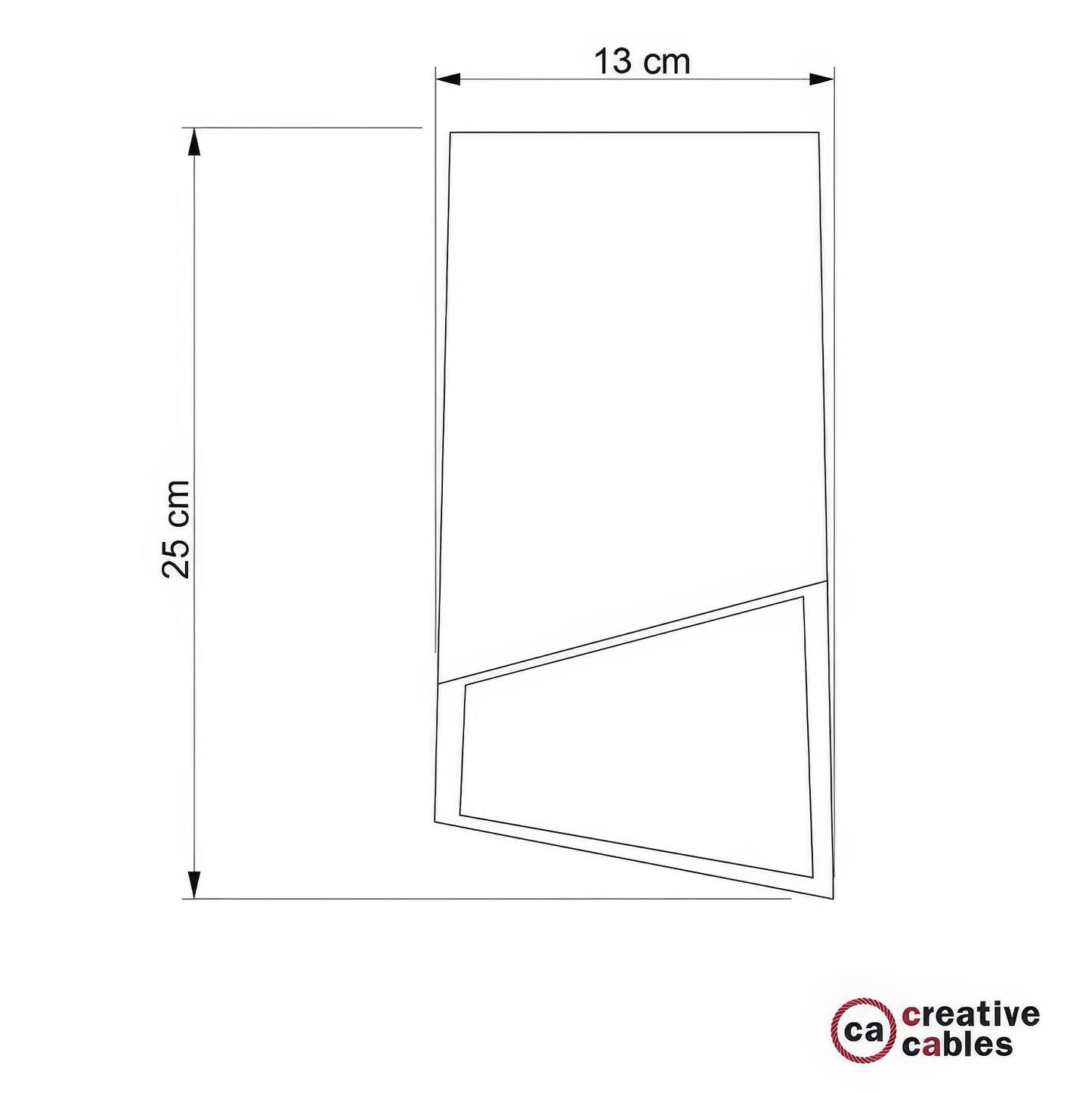 Paralume in cemento Prisma per lampada a sospensione, completo di serracavo e portalampada E27 - Cemento scuro