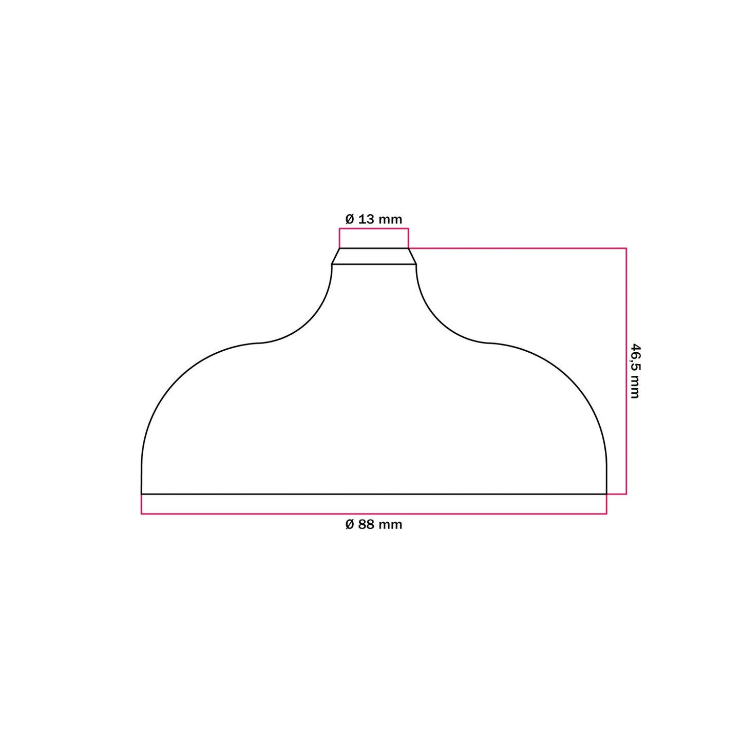 Kit rosone in silicone con foro centrale e predisposizione per foro laterale - Salmone