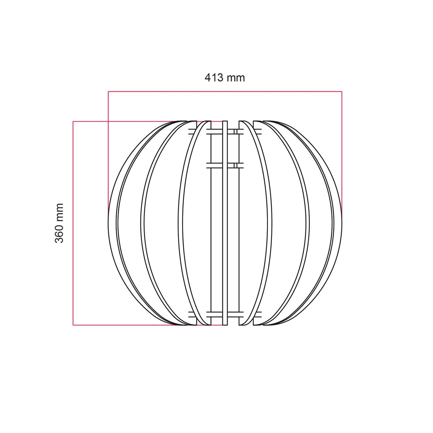Paralume ellittico LAMPSHHADE in materiale fonoassorbente - Rosa melange
