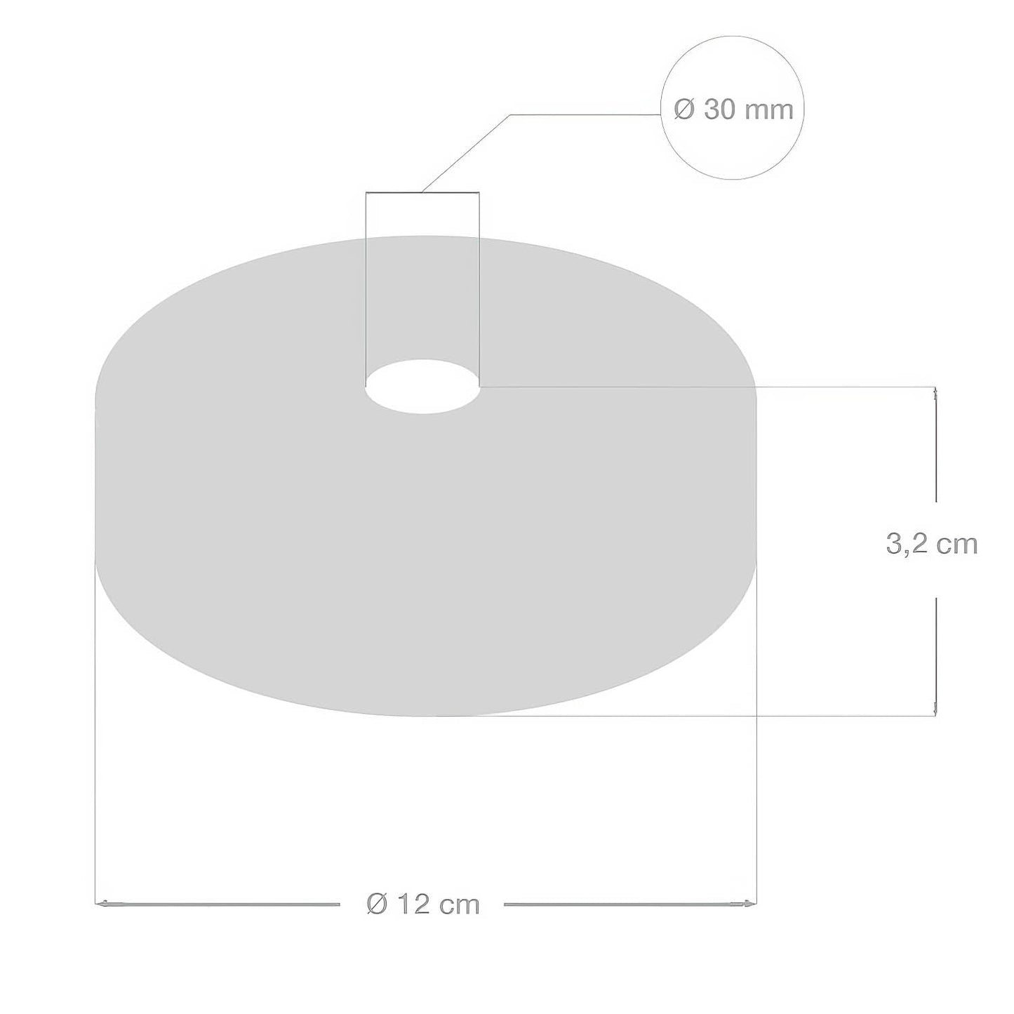 Kit rosone in legno per cordone 3XL - Nero