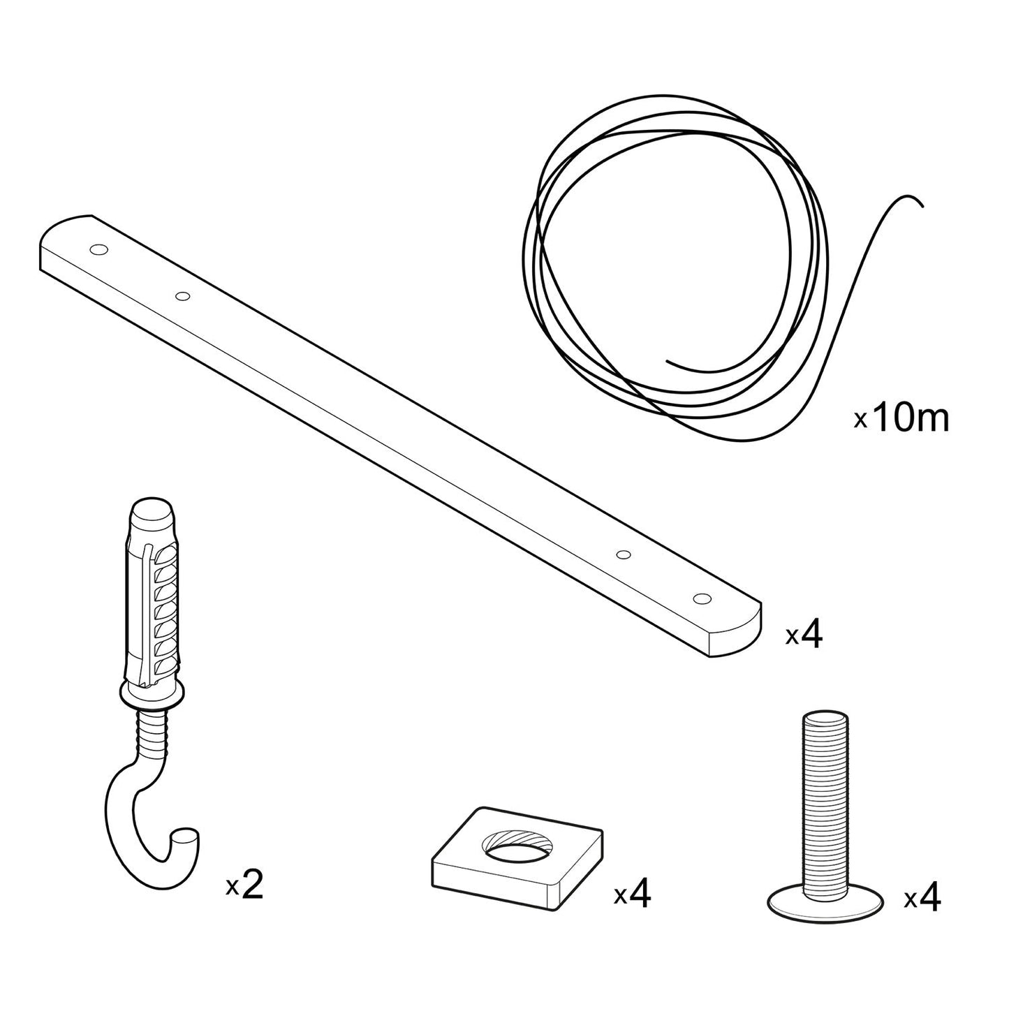 Zigh-Zagh, supporto a soffitto regolabile in legno per lampade a sospensione