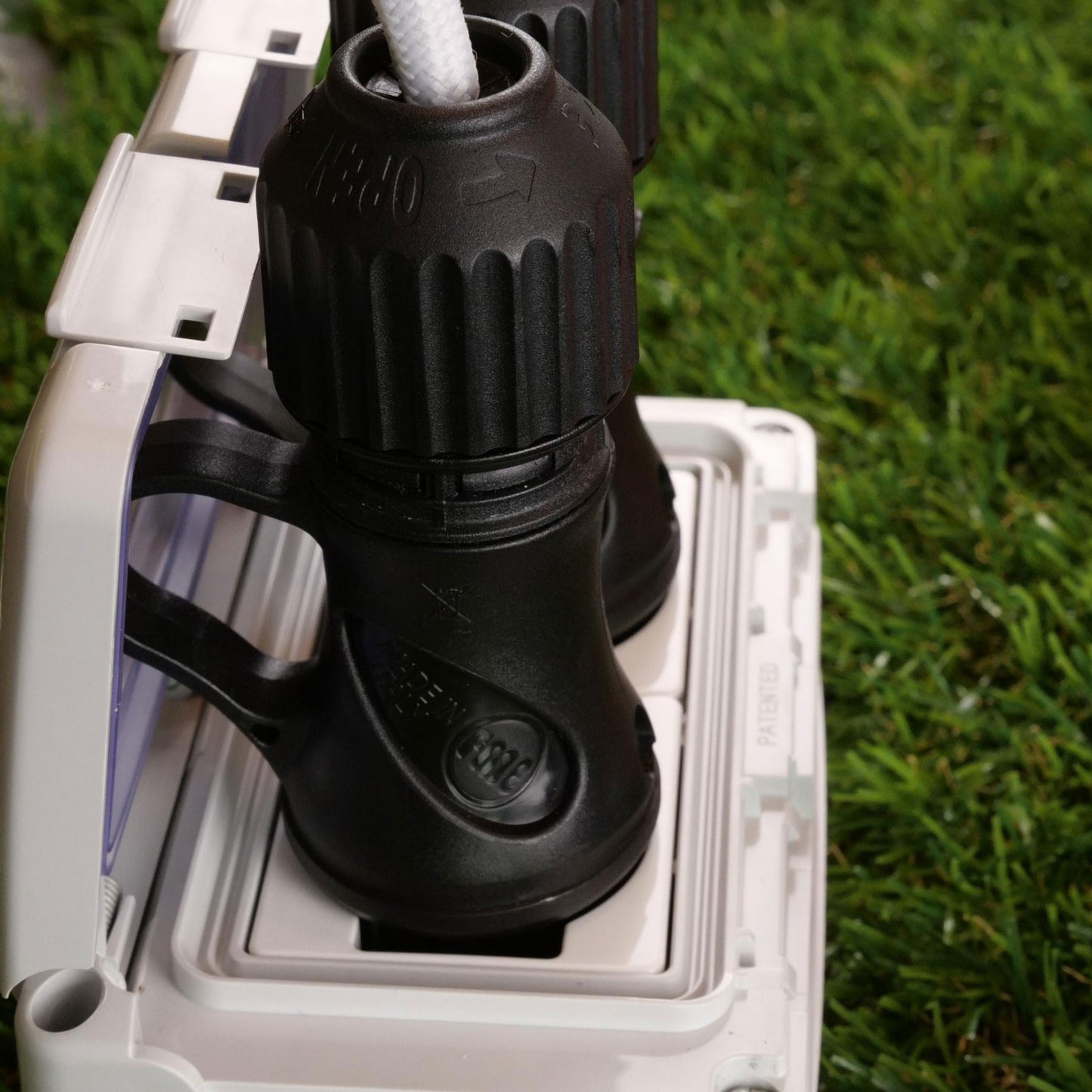 Black Schuko plug with ring 16A 250V IP44 for Modulair System