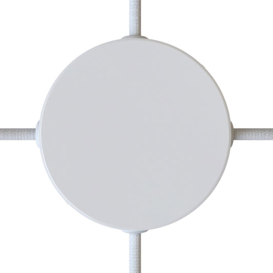 Cylindrical metal 4-side hole ceiling rose kit (junction box)