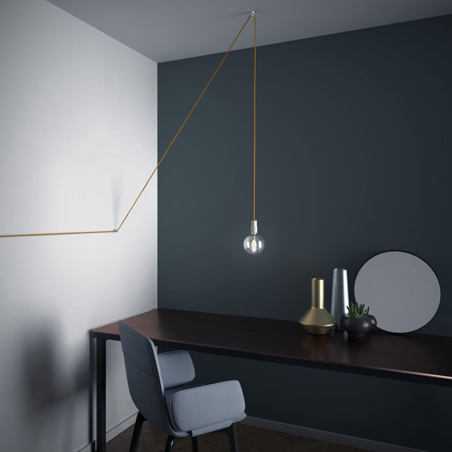 Decentraliser, ceiling or wall mount 'V' hook for fabric electrical cables