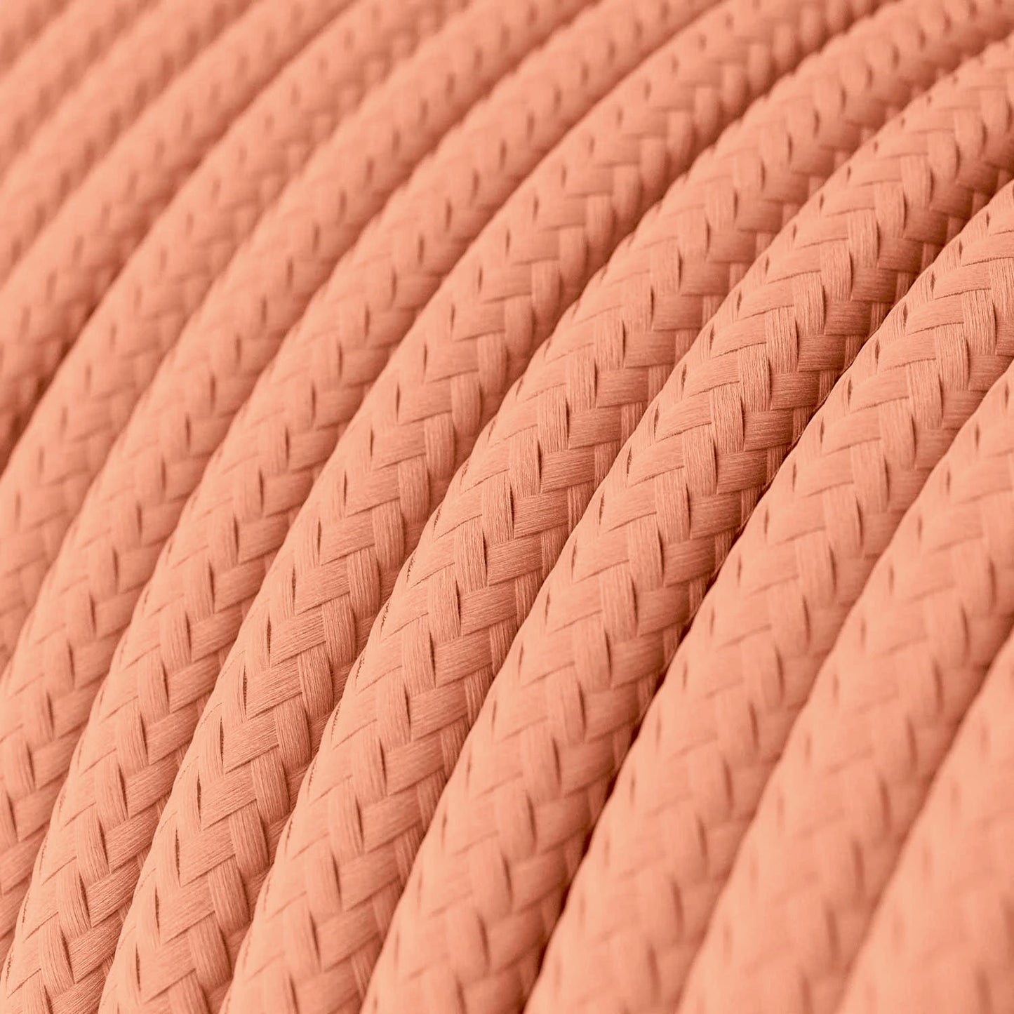 Electric cable covered in peach-coloured fabric - The Original Creative Cables, for modern and vibrant lamps - RM23