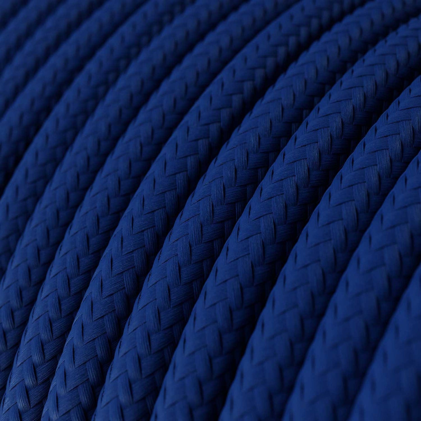 Textilkabel rund mit breitem Querschnitt 3x1,50 - Seideneffekt Blau RM12