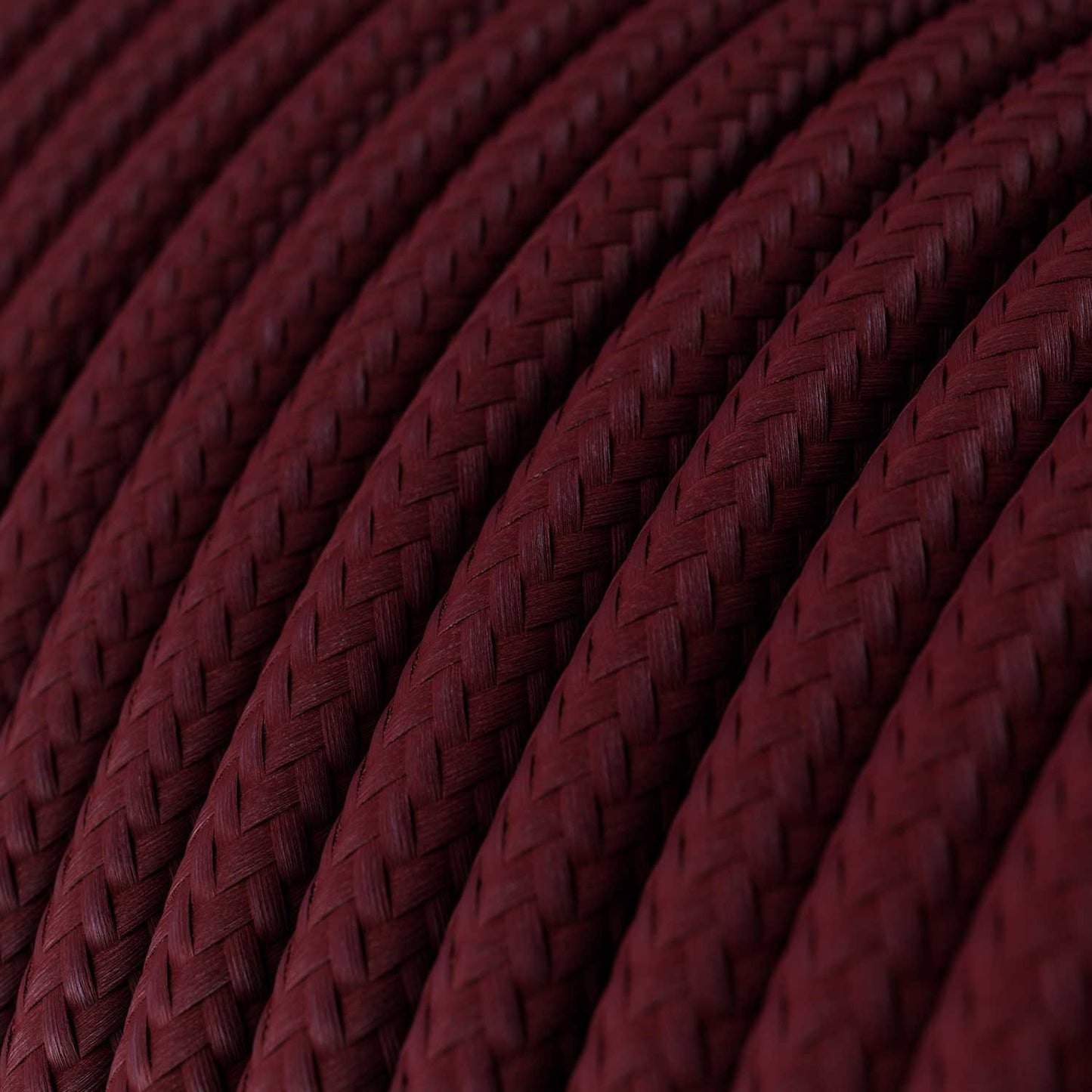 Textilkabel rund mit breitem Querschnitt 3x1,50 - Seideneffekt Bordeaux RM19