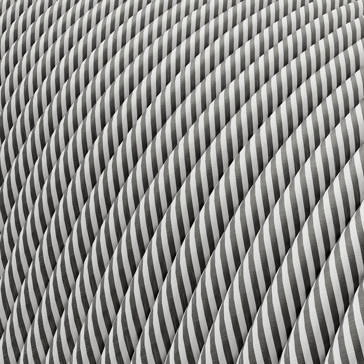 Extra Low Voltage power cable coated in silk effect fabric Vertigo Slate White ERM37