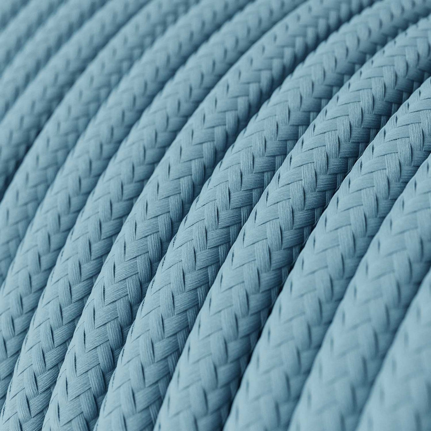 Glossy Baby Blue Textile Cable - The Original Creative-Cables - RM17 round 2x0.75mm / 3x0.75mm