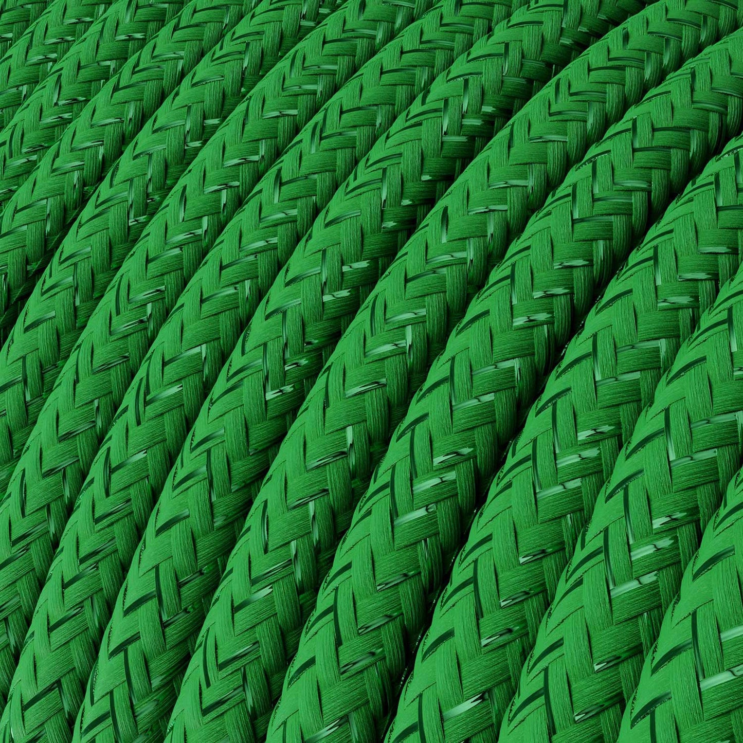 Glossy Grass Green Glitter Textile Cable - The Original Creative-Cables - RL06 round 2x0.75mm / 3x0.75mm
