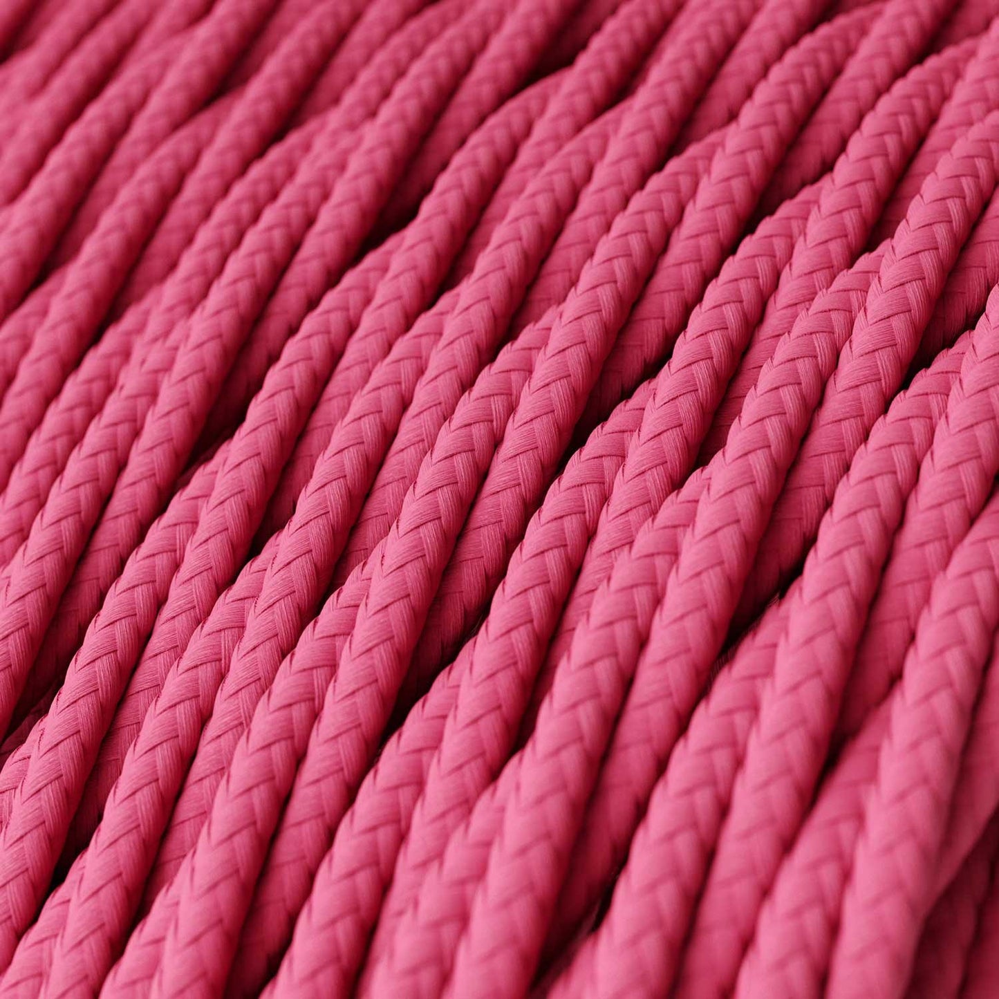 Glossy Pink Fuchsia Textile Cable - The Original Creative-Cables - TM08 braided 2x0.75mm / 3x0.75mm