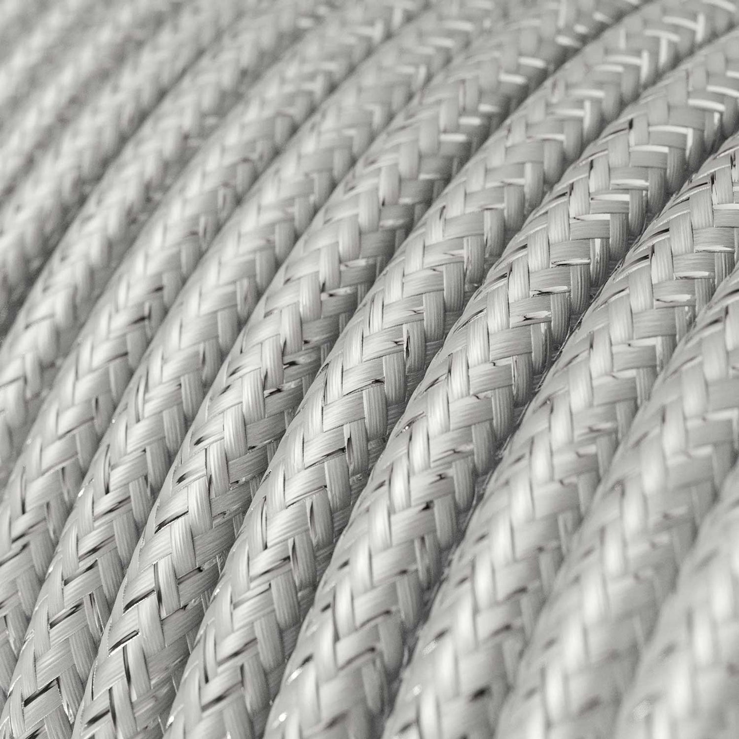 Glossy Silver Glitter Textile Cable - The Original Creative-Cables - RL02 round 2x0.75mm / 3x0.75mm