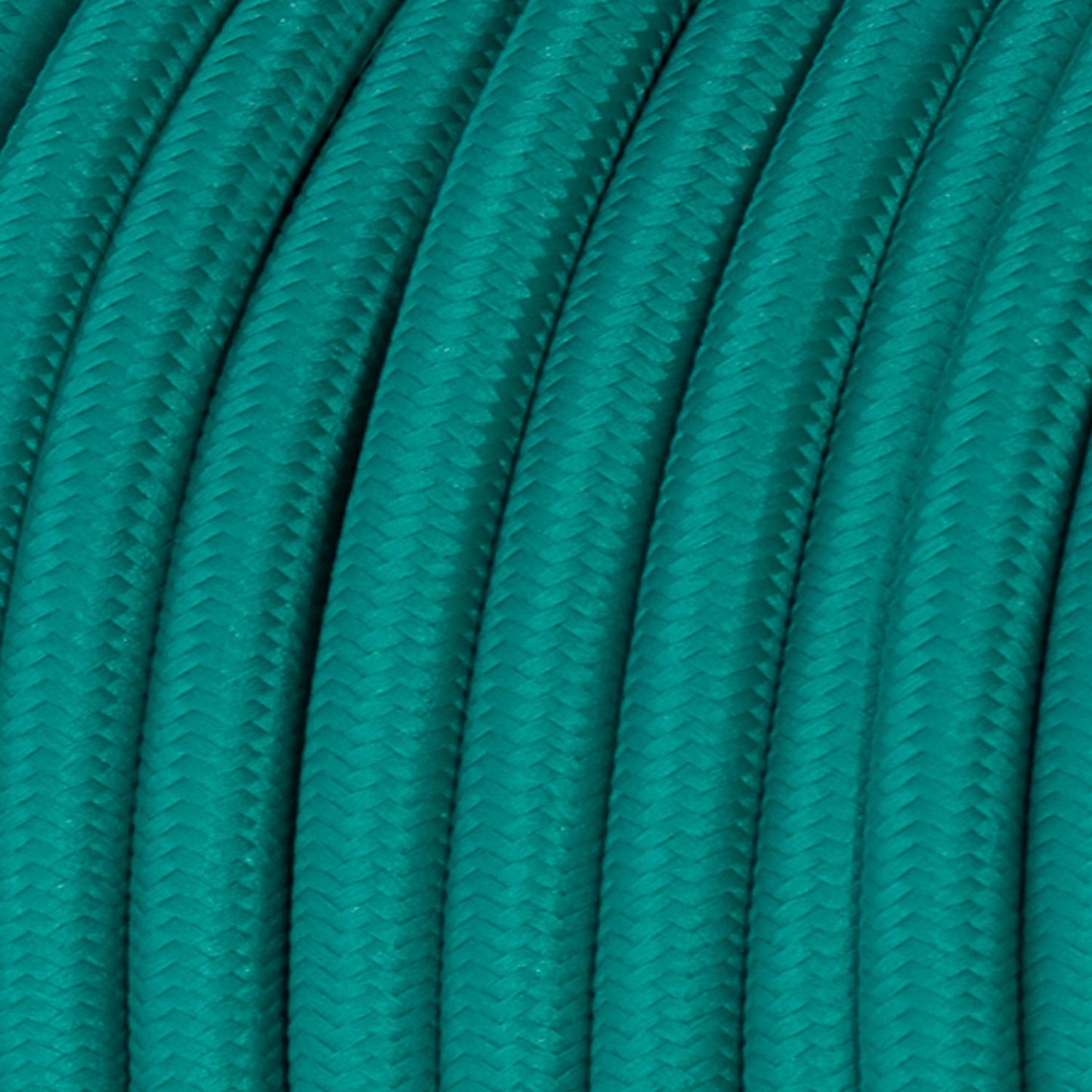 Glossy Turquoise Textile Cable - The Original Creative-Cables - RM71 round 2x0.75mm / 3x0.75mm