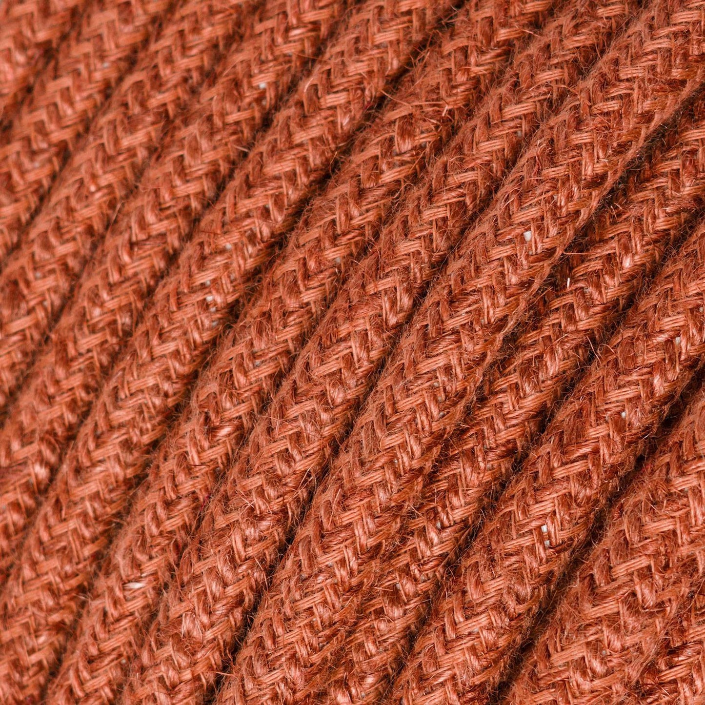 Jute Orange Clay Textile Cable - The Original Creative-Cables - RN27 round 2x0.75mm / 3x0.75mm