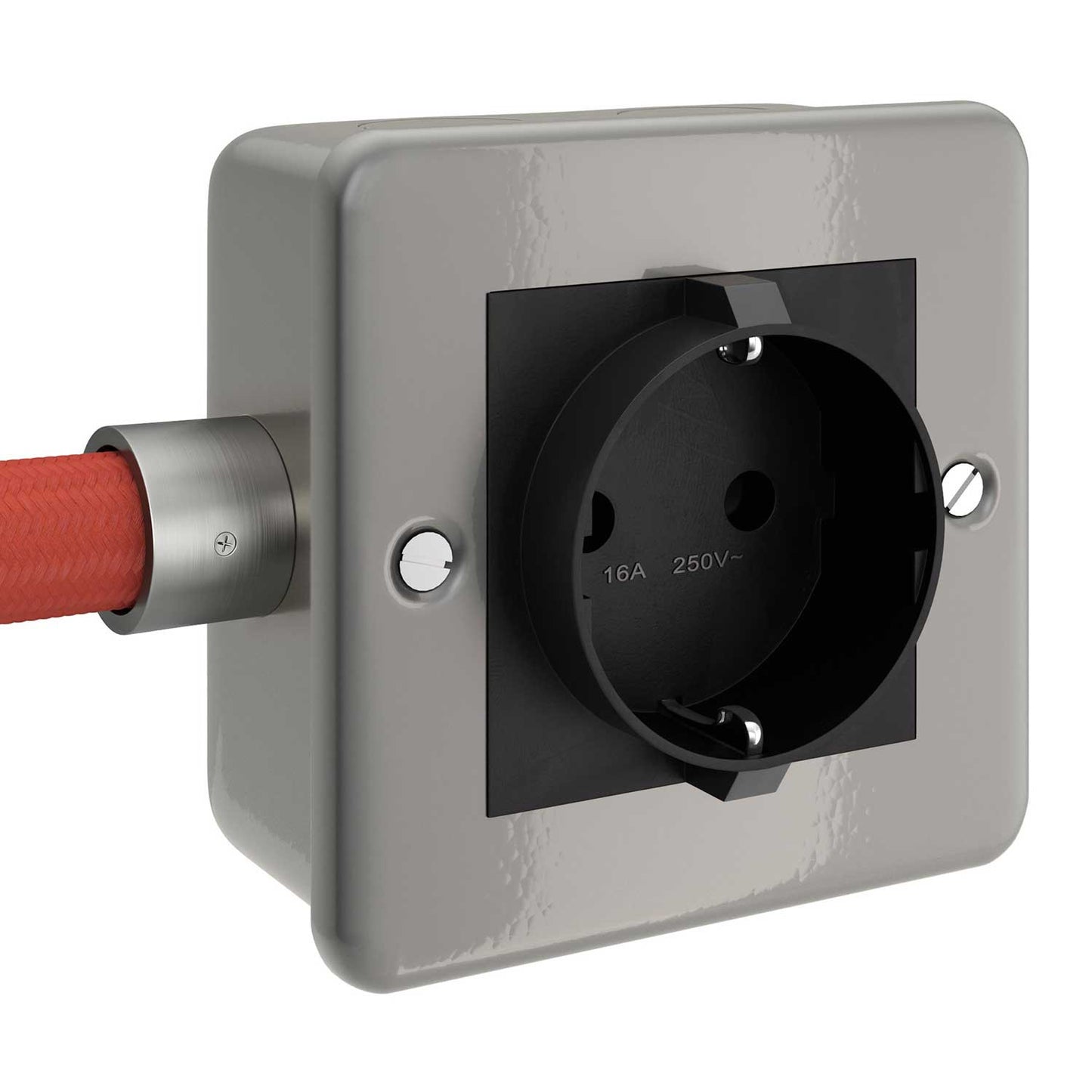 Metal clad box with Schuko socket for Creative-Tube