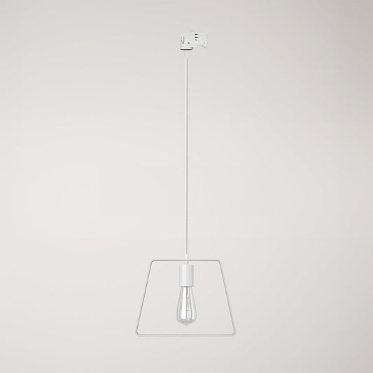 Pendant lamp with Duedì shade Track base