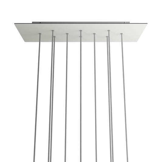 Rectangular XXL Rose-One 10-hole and 6 side holes ceiling rose Kit, 675 x 225 mm