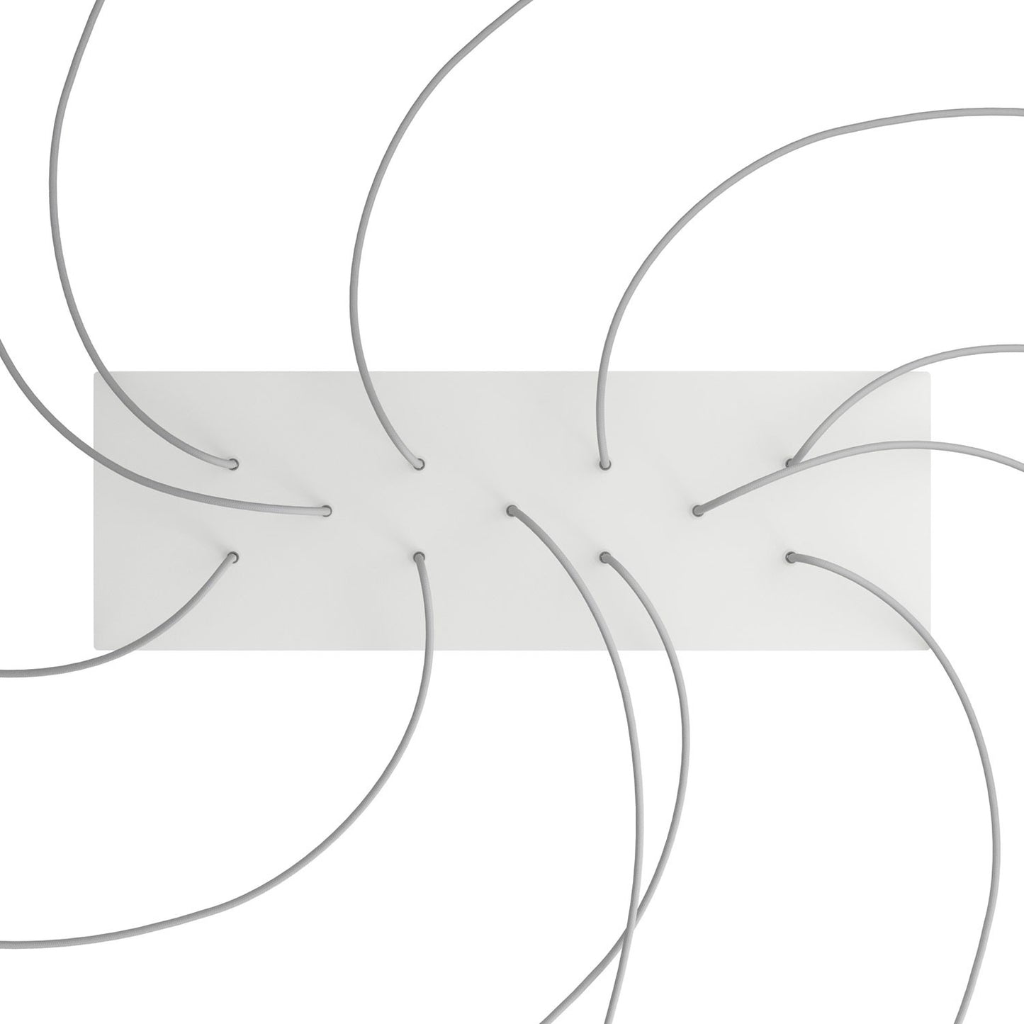 Rectangular XXL Rose-One 11-hole and 6 side holes ceiling rose Kit, 675 x 225 mm