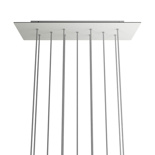 Rectangular XXL Rose-One 11-hole and 6 side holes ceiling rose Kit, 675 x 225 mm