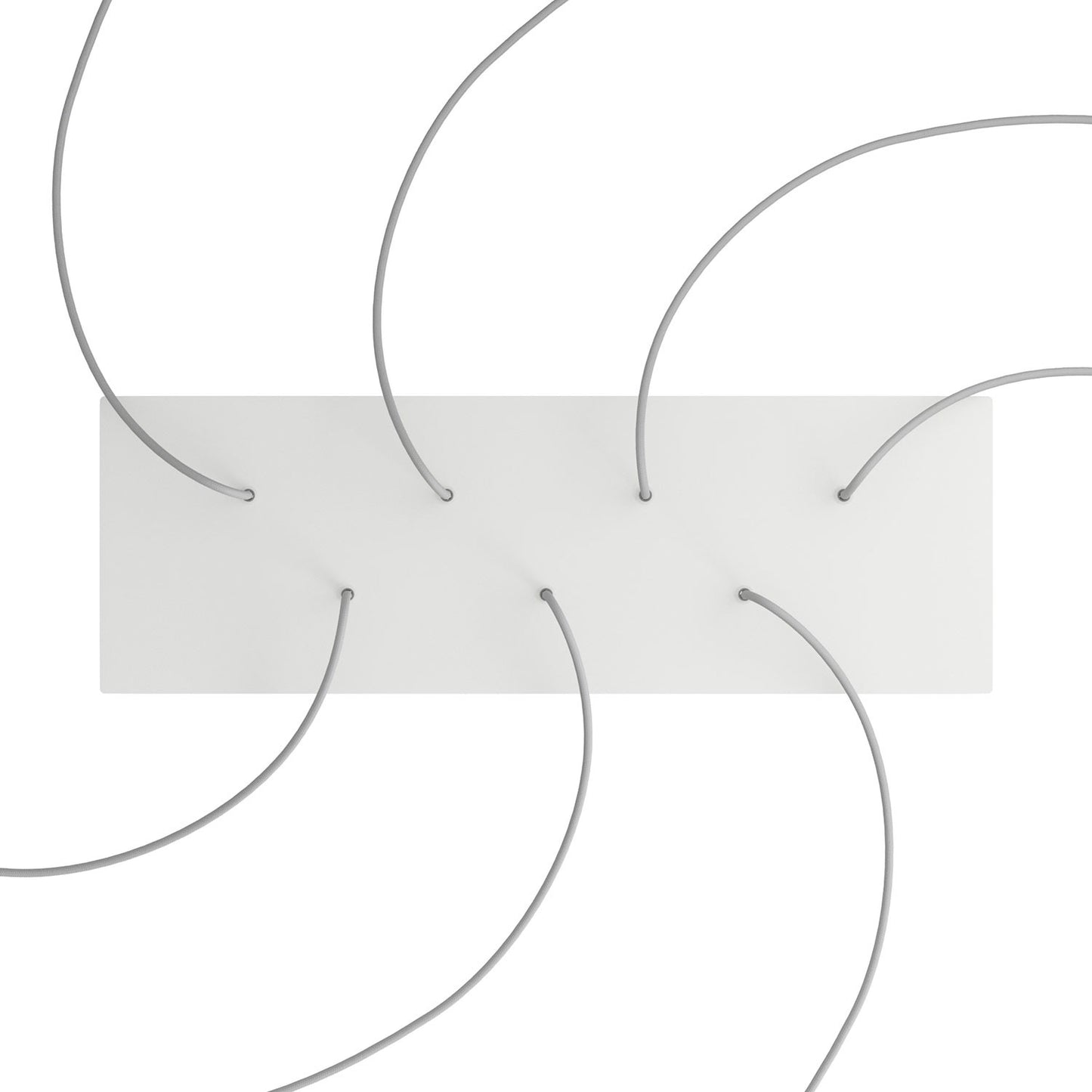 Rectangular XXL Rose-One 7-hole and 6 side holes ceiling rose Kit, 675 x 225 mm