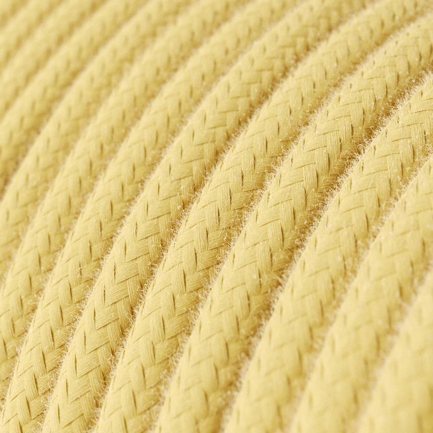 Round Electric Cable RC10 Pale Yellow Cotton - UL listed