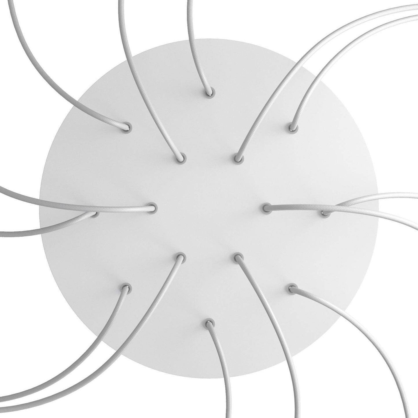 Round XXL Rose-One 14-hole and 4 side holes ceiling rose Kit, 400 mm