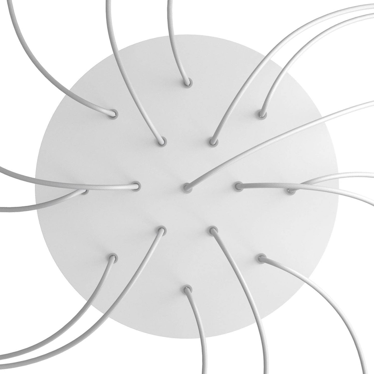 Round XXL Rose-One 15-hole and 4 side holes ceiling rose Kit, 400 mm