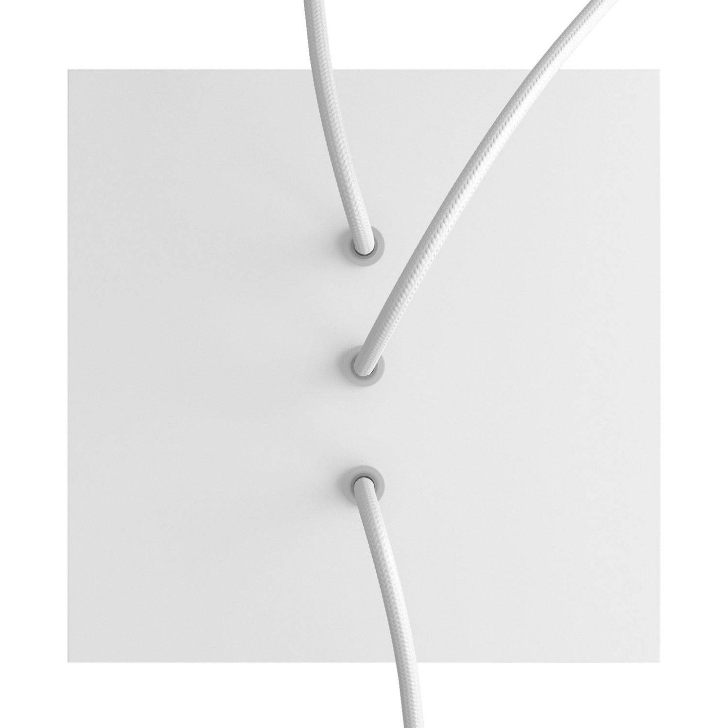 Square Rose-One 3 in-line holes and 4 side holes ceiling rose Kit, 200 mm