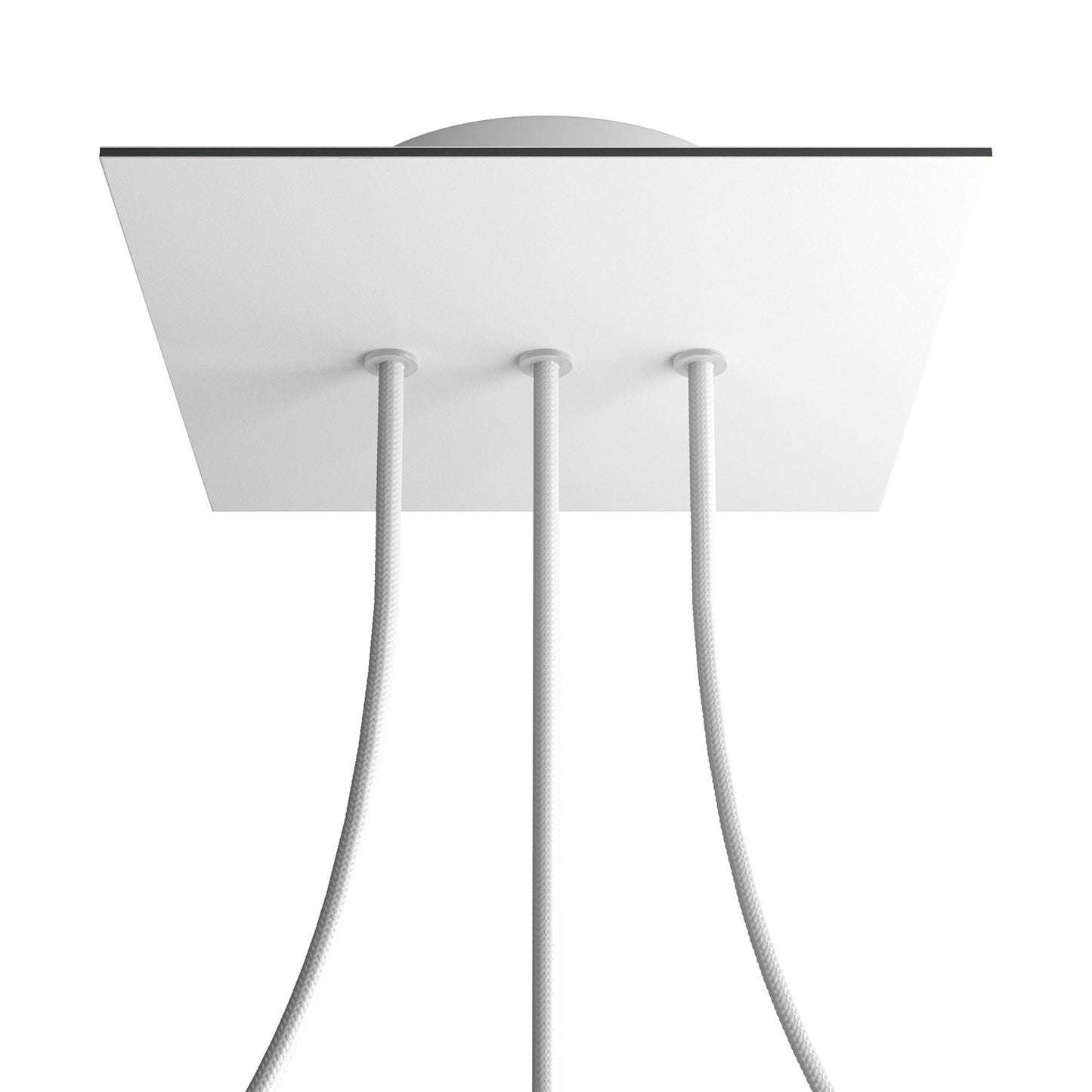 Square Rose-One 3 in-line holes and 4 side holes ceiling rose Kit, 200 mm