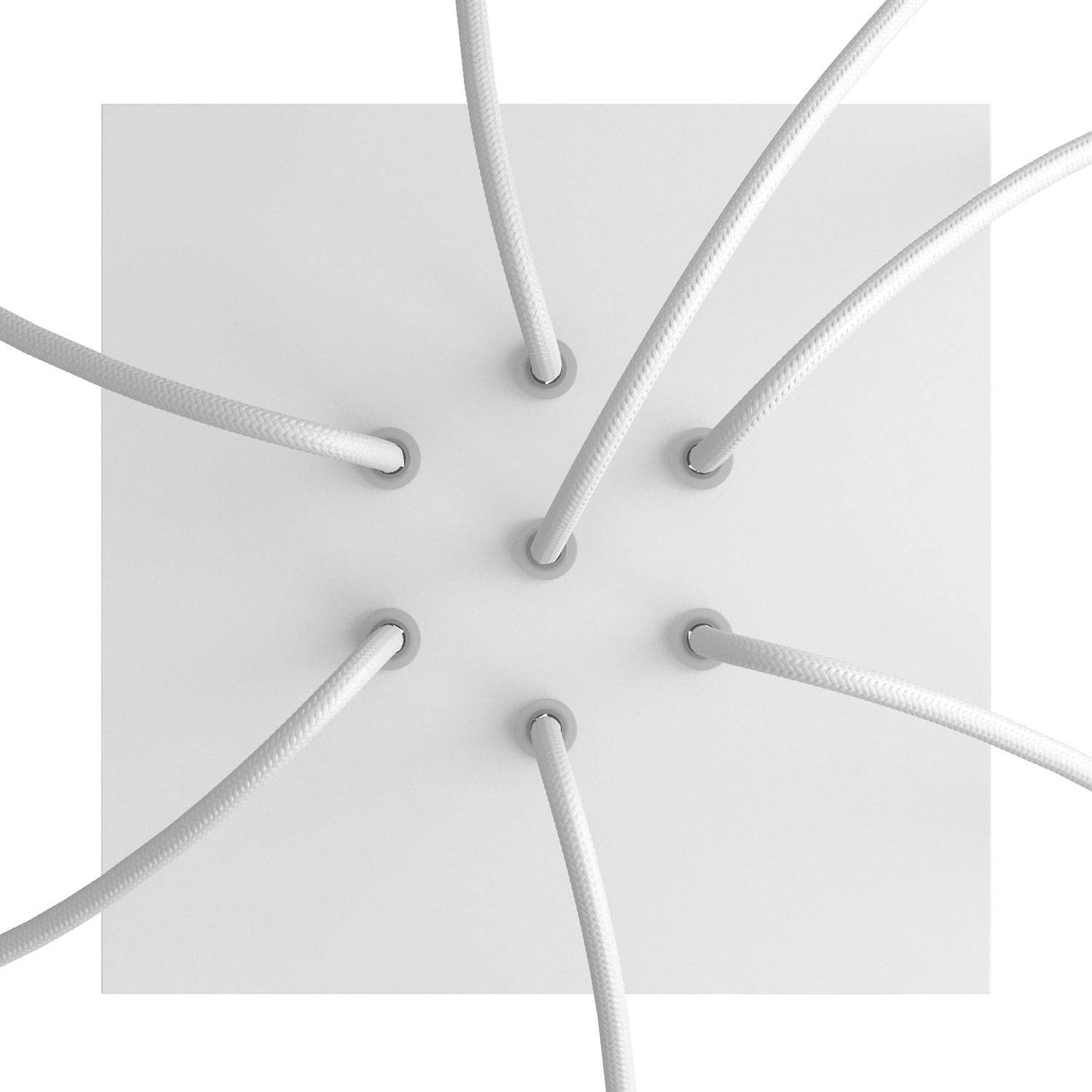 Square Rose-One 7-hole and 4 side holes ceiling rose Kit, 200 mm