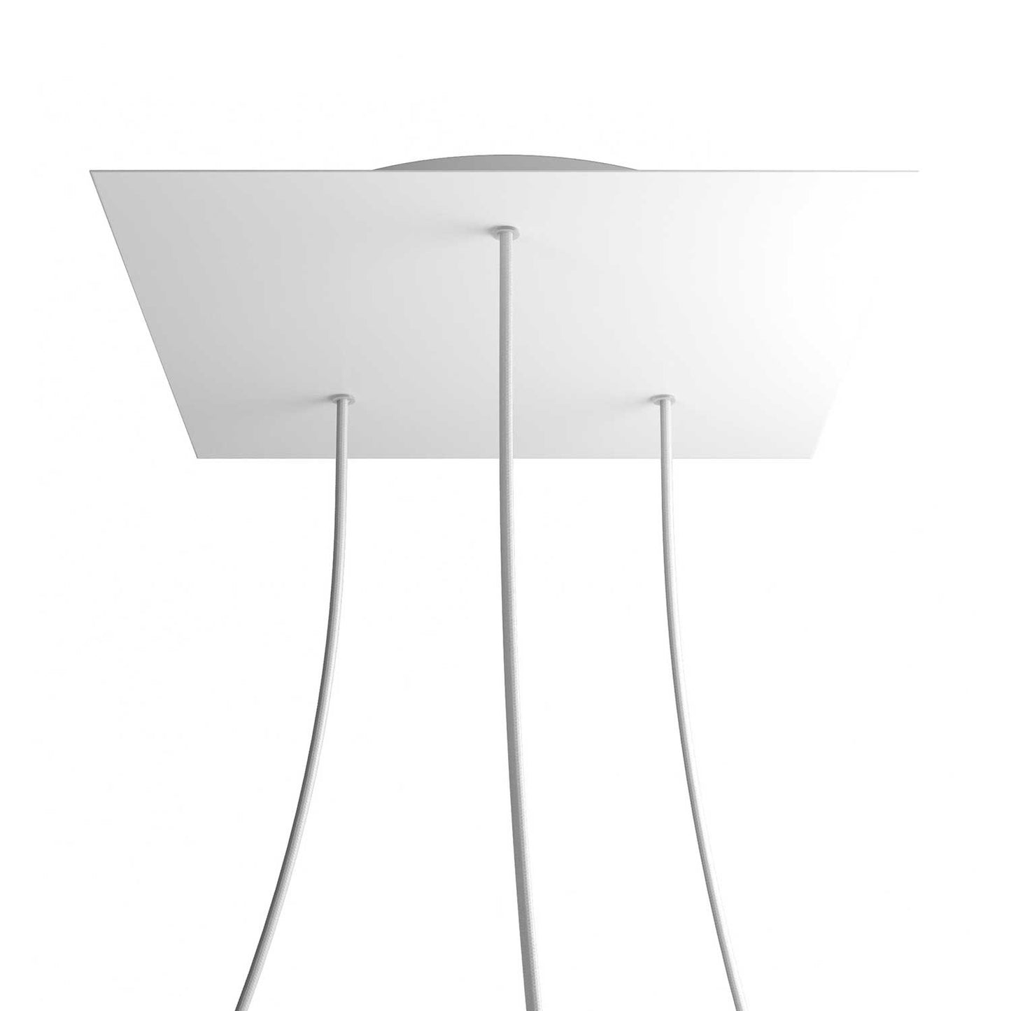 Square XXL Rose-One 3-hole and 4 side holes ceiling rose Kit, 400 mm