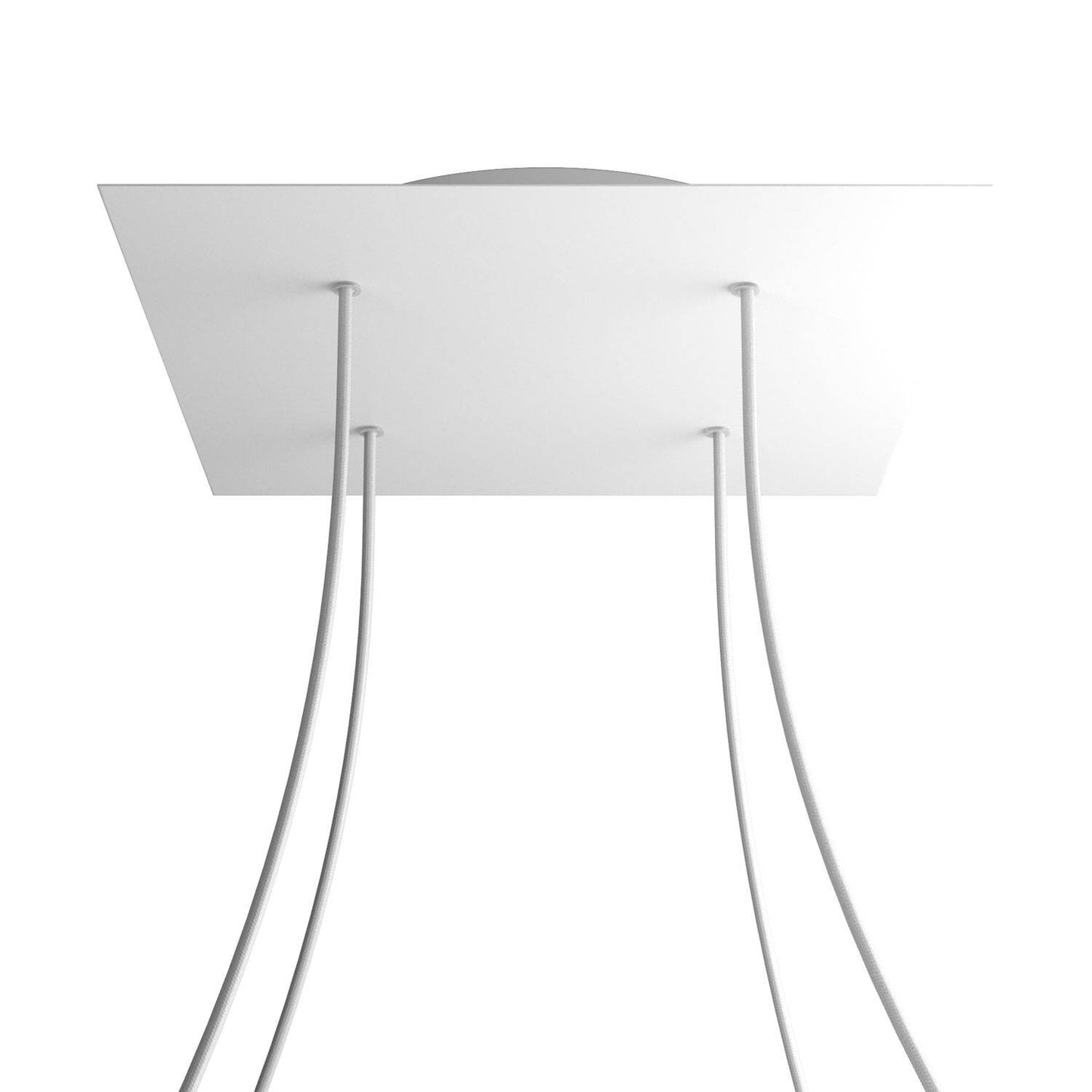 Square XXL Rose-One 4-hole and 4 side holes ceiling rose Kit, 400 mm