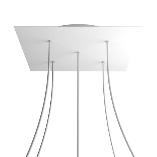 Square XXL Rose-One 5-hole and 4 side holes ceiling rose Kit, 400 mm