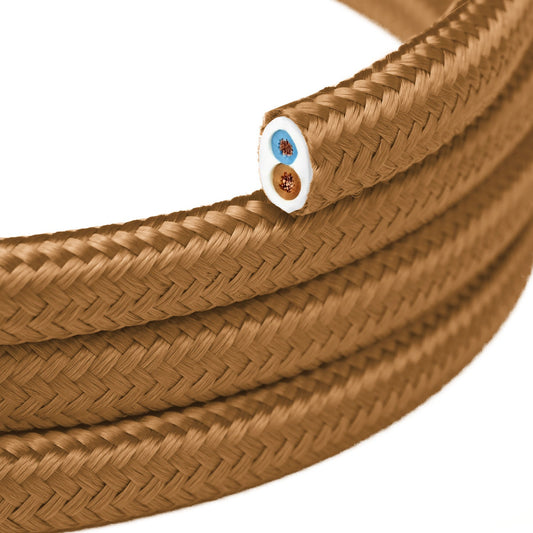 Whiskey fabric-covered flat power cable - PM22