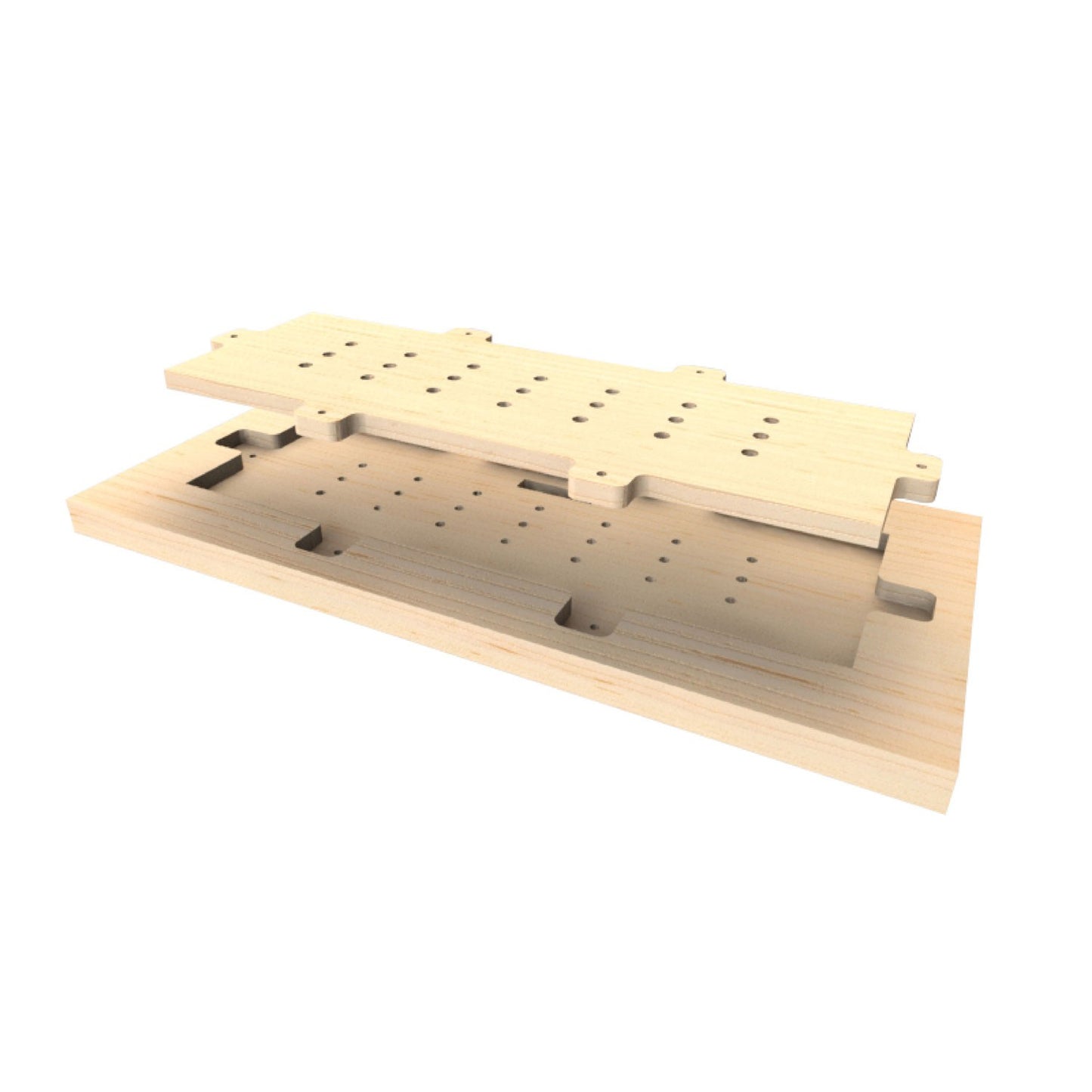 Wooden template for drilling rectangular Rose-One Covers