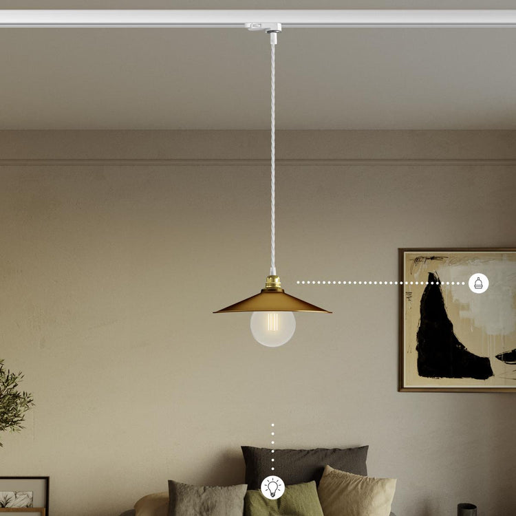 Pendant lamp with track adapter