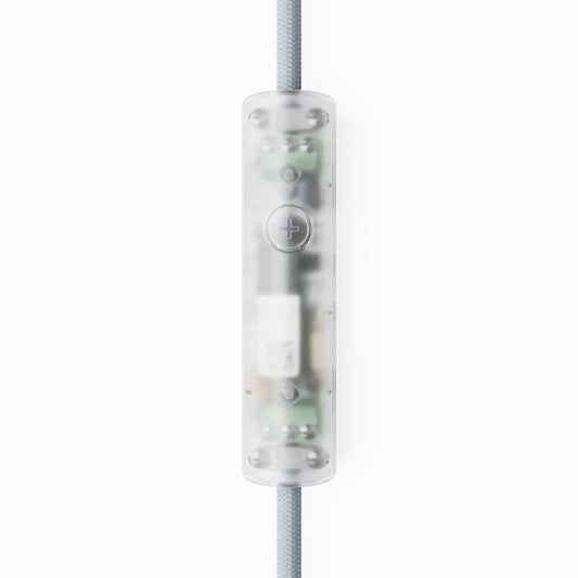 Dimmer universale a pulsante con collegamento di terra per lampadine incandescenza e led dimmerabili - Trasparente