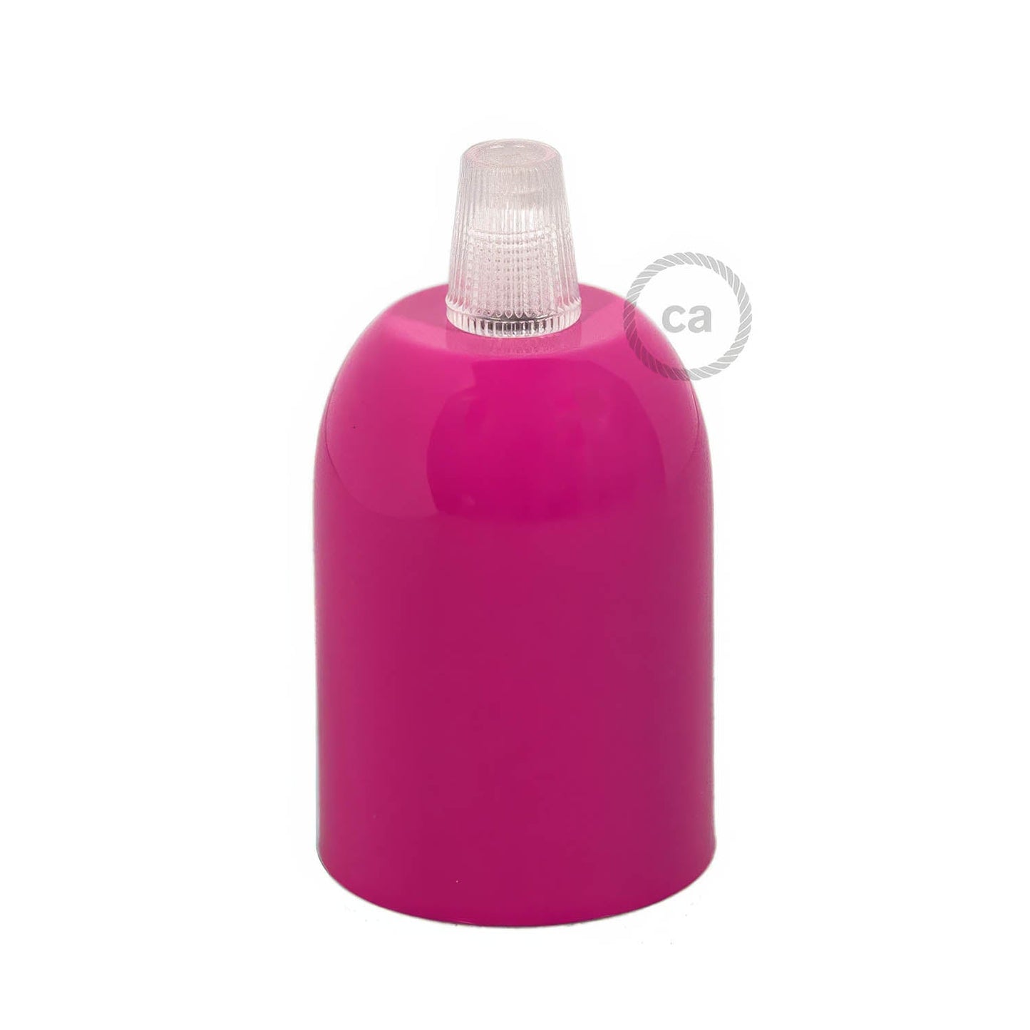 Kit portalampada E27 semisferico in metallo  - Fucsia